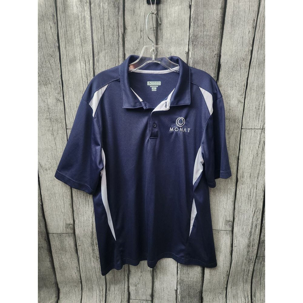 Men's Navy‎ Blue & White MONAT Polo